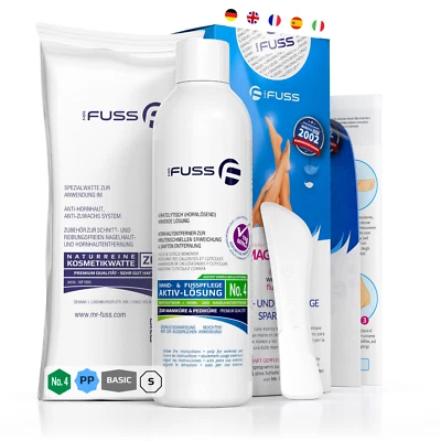 Hornhautentferner Mr. Fuss Lösung No. 4 - schnell erweichend - 250ml Plus Pack