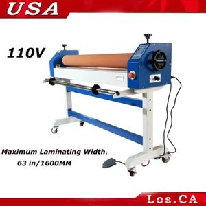 Manuelles/automatisches elektrisches großes Kaltlaminiergerät 63 Zoll/1600 mm 110 V blau - Bild 1 von 16