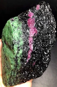 419g Museum!!! Natural Red Ruby in Green Zoisite Crystal Gem Specimen  k991 - Picture 1 of 8