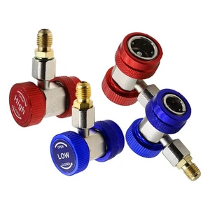 2PCS Adjustable For R134A Quick Coupler High Low Adapter for Vehicle AC Service - Picture 1 of 8