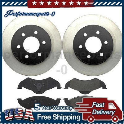 Juego de pastillas de freno de disco delanteras rotor de freno de disco para Dodge Dakota 2000 2001 2002 Foto 1 de 4