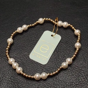enewton Gold Filled Stretch Faux Pearl Beaded Bracelet. E24 - Picture 1 of 4