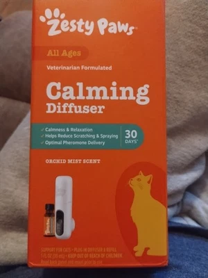 Repuesto difusor calmante Zesty Paws 30 días niebla para orquídeas gatos todas las edades sin abrir  Foto 1 de 4
