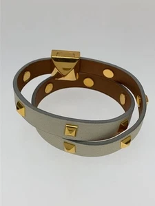 HERMES Medor Infinity Crew Leather White Women's Bracelet Used - Picture 1 of 4
