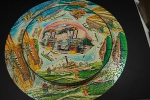 RARE Vintage Springbok Round Puzzle Famous American Steamboats 1969 PZL6022 COMP - Picture 1 of 14
