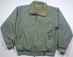 White Sierra Vintage Bomber Jacket Size XL Green Fleece Lined Zip Pockets  - Picture 1 of 14