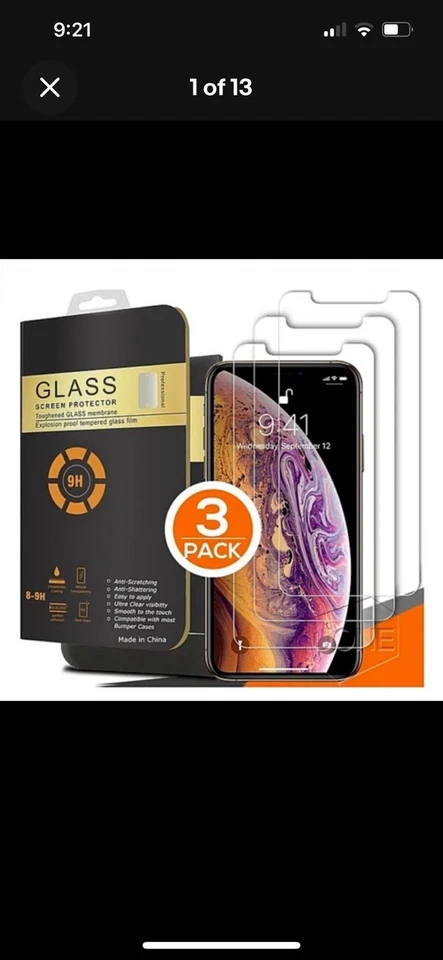 3X Protector de Pantalla de Cristal Templado para iPhone 16 Foto 1 de 1