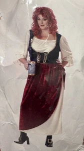 Tavern Maiden Medieval Wench Beer Garden Fancy Dress Halloween Adult Costume - Picture 1 of 5