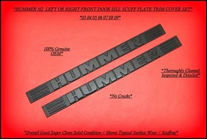 2003–2009 Hummer H2 OEM Front Door Sill Scuff Plate Trim Cover Set – LH & RH - Picture 1 of 3