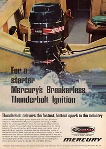 1969 Mercury 50 Thunderbolt Outboard Motor Original Color Print Ad - Picture 1 of 1