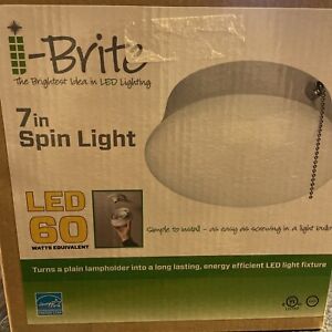 IBrite Spin Light 7 in. LED 60 watts Flush Mount Ceiling Light 