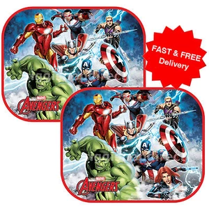 2 x Nuevo The Avengers Coche Ventana Parasol Parasol Persianas UV Visera Niños Niños Bebé - Imagen 1 de 6