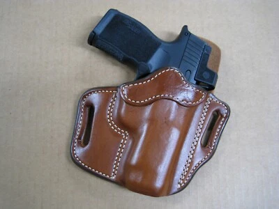 Azula Leather 2 Slot Belt Holster For Pistols With Optic Mounted . Choose Gun -A - Image 1 of 4