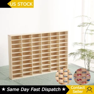 1:64 Wooden Car Model Display Cabinet for Hot Wheels Diecast Matchbox Storage US - Picture 1 of 24