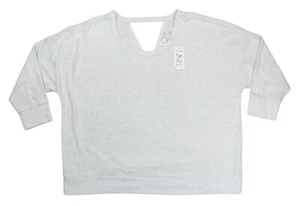 Hippie Rose Übergröße Ausschnitt drapierter Rücken Damenpullover Pullover Neu mit Etikett grau - Bild 1 von 3