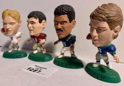 LOT of 4 Corinthian Headliners Aikman Young Seau Mirer 3'' Action Figures - Image 1 of 4