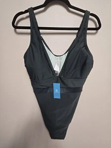 Cupshe Women's Swimsuit 1pc Green Plus Sz 1X Tummy Control Bathing Suit New - Picture 1 of 8