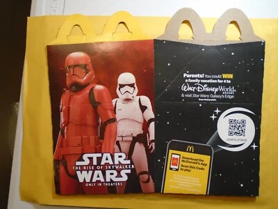McDONALDS HAPPY FOOD TOYS 2019, STAR WARS (caja de comida feliz de Star Wars) Foto 1 de 2