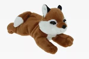 Kuscheltier Fuchs Haustier Plüschtier liegend niedlich Länge 18 cm Braun - Bild 1 von 1