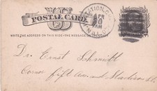 U.S. Liberty PC2  1875 Postal Card to Dr. Ernst Schmictt Ref 44538