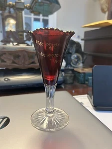 Ruby-stained souvenir Flower Vase Webster, Massachusetts Fine Condition - Picture 1 of 5
