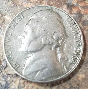 1964 Jefferson Nickel No Mint Mark - Picture 1 of 8