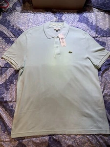 NEW Lacoste Men's Slim Fit L.12.12 Piqué Polo - PH4012-51-F8R Light Blue - 7/XXL - Picture 1 of 13