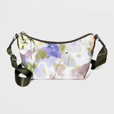 A New Day Women's Multicolored Floral Print Zip Closure Everyday Crossbody Bag