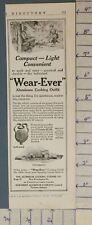 1916 WEAR-EVER CAMP COOK GEAR OUTDOOR SPORT SCOUT DECOR HISTORIC AD A-1701