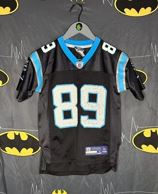 Camiseta deportiva Reebok negra azul Carolina Panthers número 89 Smith juvenil talla S (8) Foto 1 de 4