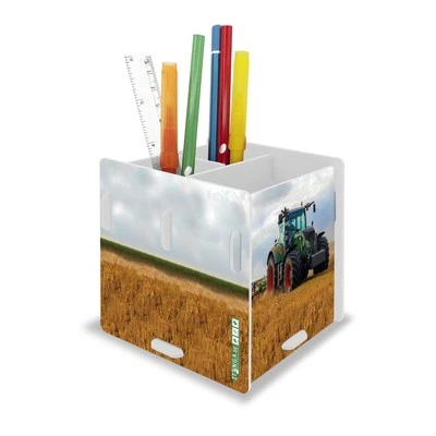 itenga Stifteköcher TRAKTOR auf Feld Kinder Stiftehalter Schreibtisch Organizer - Bild 1 von 4