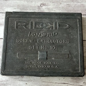 Vintage Schraubenausdreher Zinn Ridgid Werkzeug Set Nr.10 nur Zinn - Bild 1 von 7