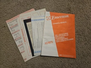 Manual de servicio original Emerson VCR875 garantía y papeleo envío gratuito - Imagen 1 de 1