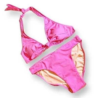 NUEVO CON ETIQUETAS Newport News Barbie Rosa Bikini Dos Piezas Arco Frontal Traje de Baño Talla Pequeña 6/8 Foto 1 de 4