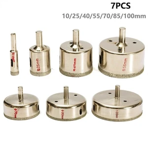 Drill Cutter Drilling Saw Tool Round 10/25/40/55/70/85/100 Mm 7 Pcs/Set - Picture 1 of 8