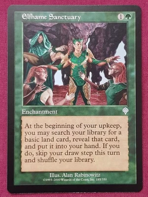Magic The Gathering INVASION ELFHAME SANCTUARY green card MTG - Image 1 of 2