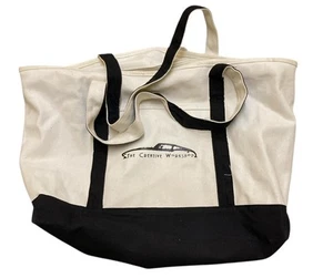 Leed’s Tote Canvas Black The Creative Workshop Zip Auto Cars Restoration - Picture 1 of 5