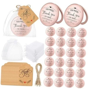 Soaoo 24 Set Inspirational Compact Mirrors Bulk You Rock Thank You for Making - Picture 1 of 8
