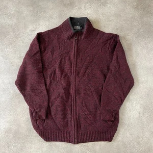 Pendleton Knit Jumper Mens XL Full Zip Vintage Laine Wool Sweater Red - Picture 1 of 8
