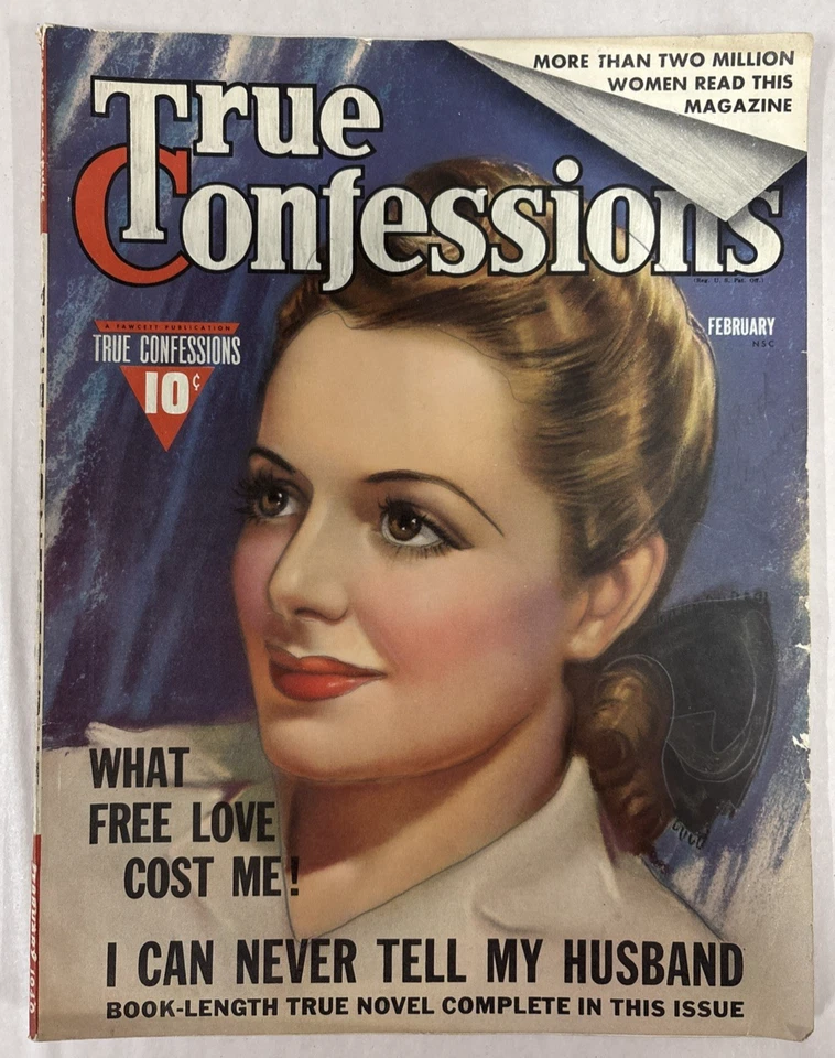 TRUE CONFESSIONS MAGAZINE-FEBRUARY 1940-I CAN NEVER TELL MY HUSBAND - Image 1 of 3