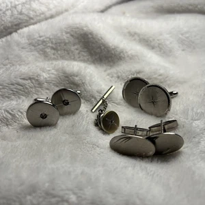 Vintage Sterling Cufflinks Anson Lot - Picture 1 of 8