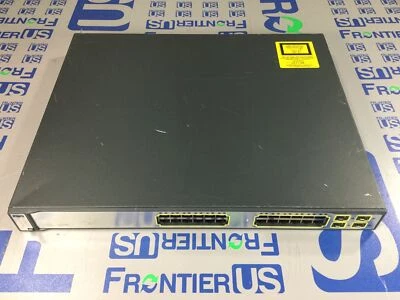 Cisco WS-C3750G-24TS-E1U Catalyst 3750 24-Port Gigabit Switch 4 SFP Ports - Image 1 of 2