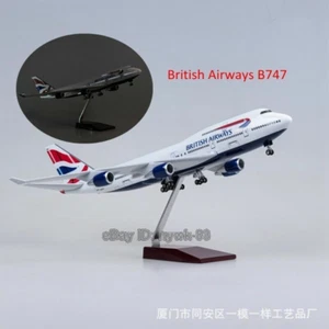 1/150 Plane Model British Airways 747-400 passenger Airplane Voice Light - Picture 1 of 10