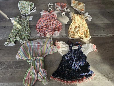 CPK + Lot Baby Girls Dress Preemie Newborn Ruffle Frilly Vtg 1990s Reborn Floral - Image 1 of 4