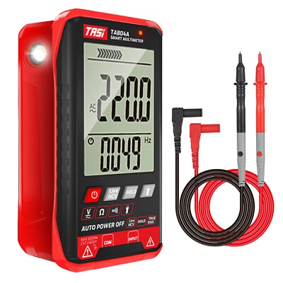 REDTAGTOWN Multimeter Ohmmeter Voltmeter Digital Display Auto Range Test Volt Tester AC DC