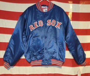 Boston Red Sox MLB Starter Bomber Satin Dugout Jacket XL extra large Druckknopf - Bild 1 von 10