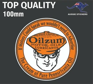 OILZUM MOTOR OIL STICKER GASOLINE PETROL HOT ROD VINTAGE RETRO  - Picture 1 of 1