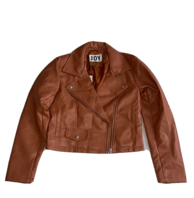 JDY Women's Jdyetta OTW Noos Faux Leather Jacket Copper Brown 8 - Image 1 of 4