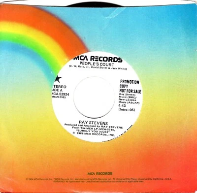 RAY STEVENS:    PEOPLES COURT / DJ COPY .. 45 RPM 6533 - Image 1 of 3