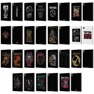 OFFICIAL TRIVIUM GRAPHICS LEATHER BOOK WALLET CASE COVER FOR APPLE iPAD - Picture 1 of 21